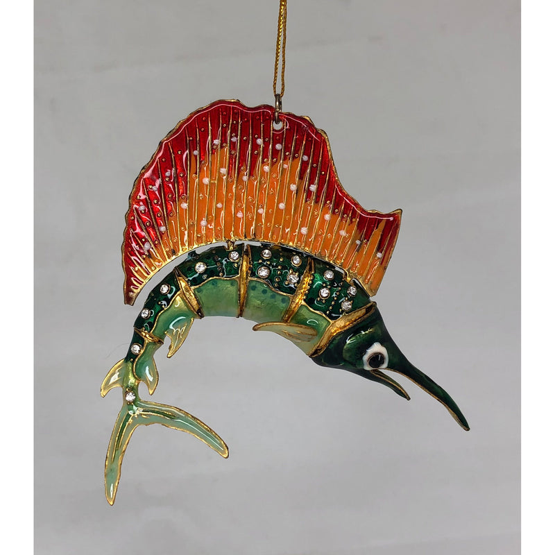 Cloisonne Sailfish Ornament