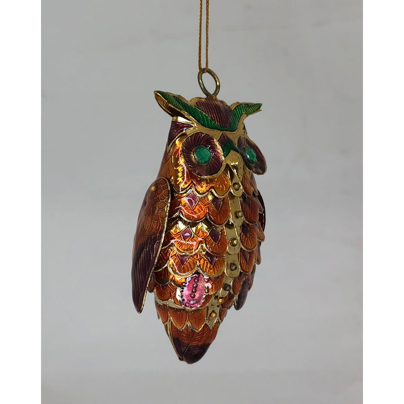 Cloisonné Owl Ornament