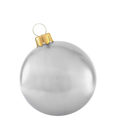 18" silver inflatable holiball ornament