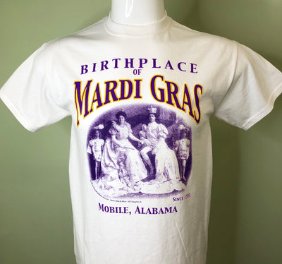 Birthplace of Mardi Gras Shirt - White (Short Sleeve)