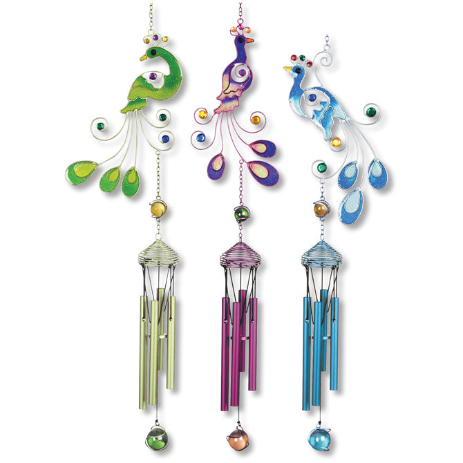 Full Color Peacock Wind Chime
